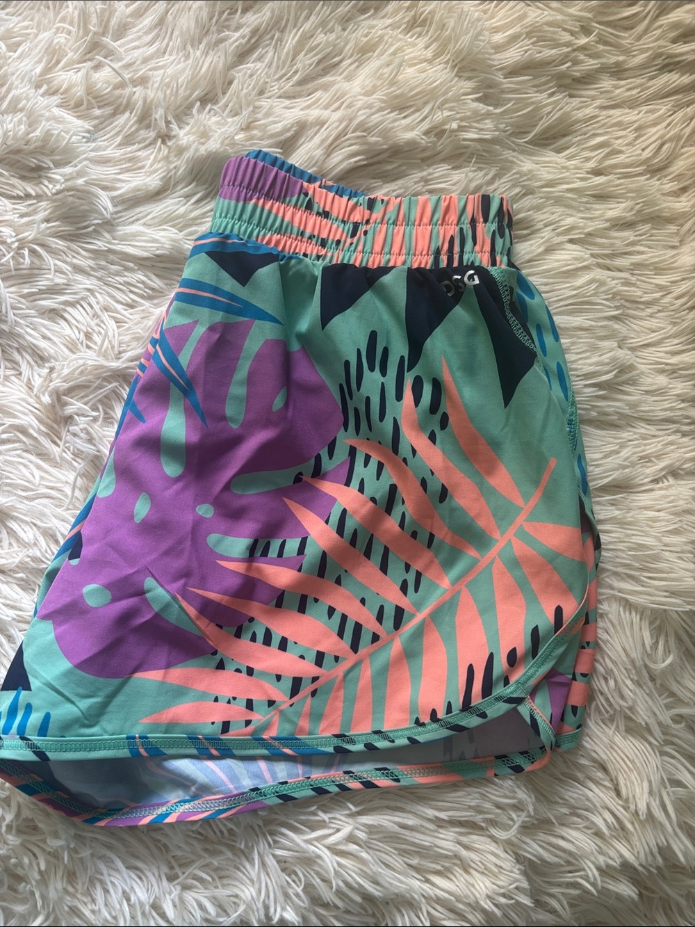 DSG Tropical Athletic Skort in Teal, Coral & Purple